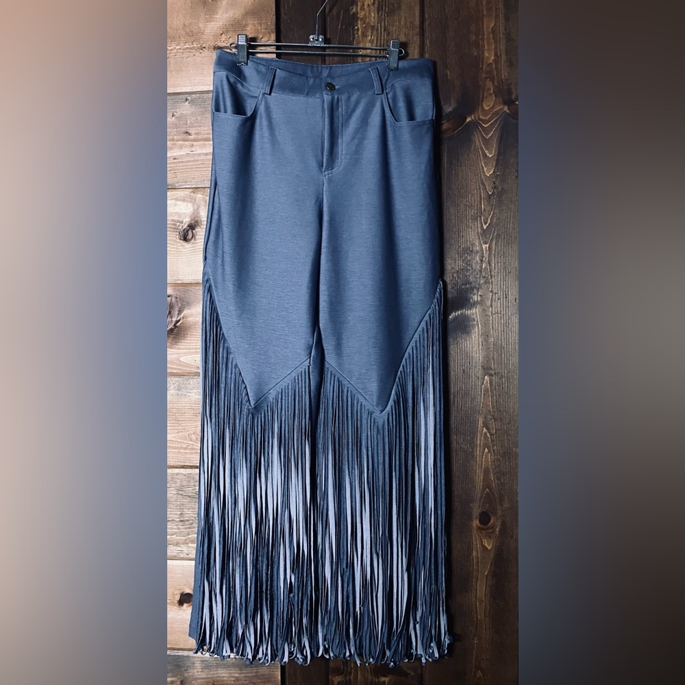 Calling all Cowgirls ! 🤠 Blue Fringe Pants ! Size Large
